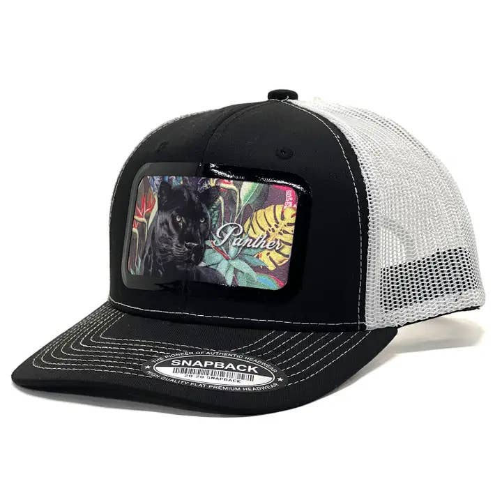 Cappelli da baseball «Panther» con stampe animalier e snapback per la vendita all'ingrosso da parte di Peace and Dozen Inc