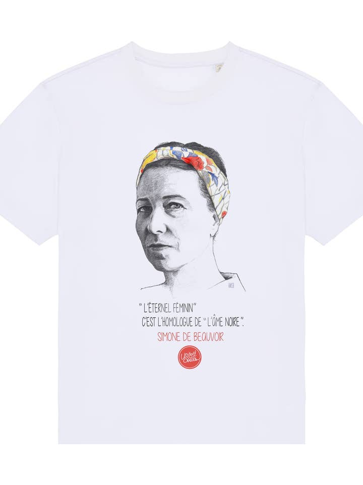 Simone de Beauvoir I The Oversized Men's T-shirt for wholesale by UNITED SOULS