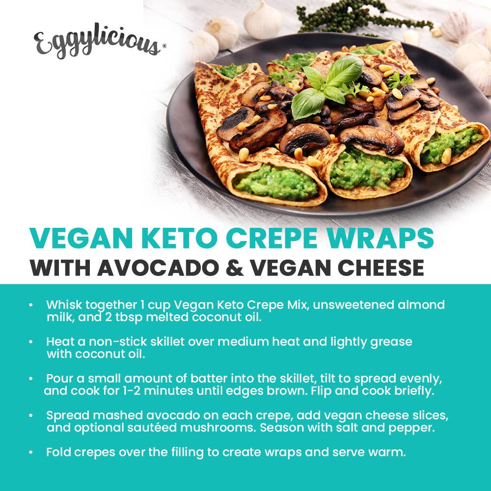 Granary Mart – Preparado de panqueca por atacado – Mistura Vegana Keto para Crepe Eggylicious - 680 g1