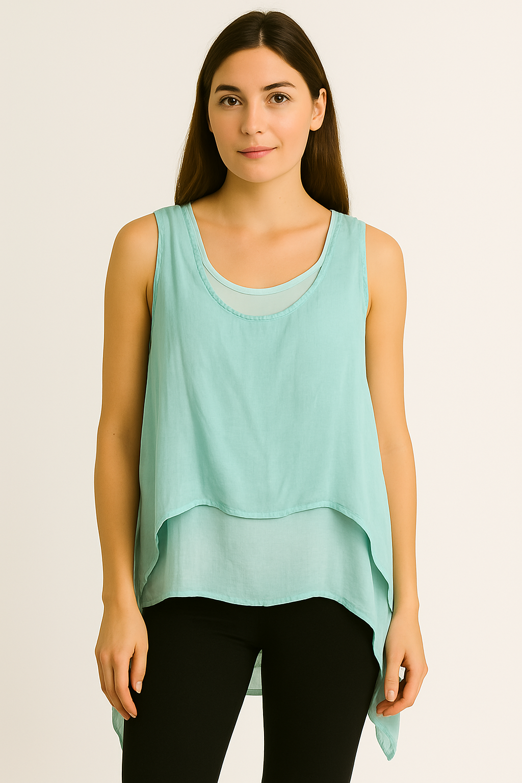 Lucy Sparks – wholesale Shirt – Women’s – COLD WASHED 2 PIECE SLEEVELESS TOP10