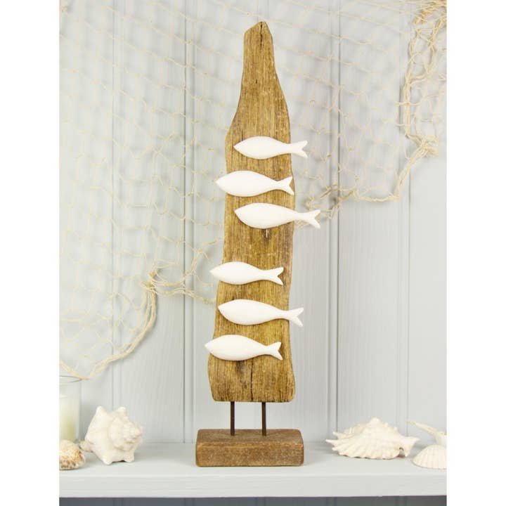 Nauticalia – Engroshandel Pynt – Fisk på drivtømmerpille, 48 cm1