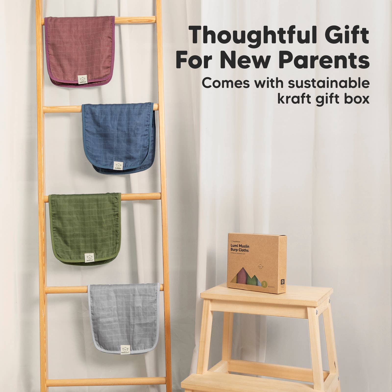 Corales KeaBabies Paquete de 5 Pañuelos de Muselina Lumi para Bebés Niños y Niñas de venta al por mayor en Faire7