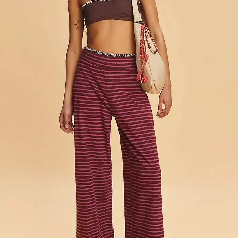 safistyle - Wholesale Lounge Set - Women's - Strapless Striped Casual Top Set2