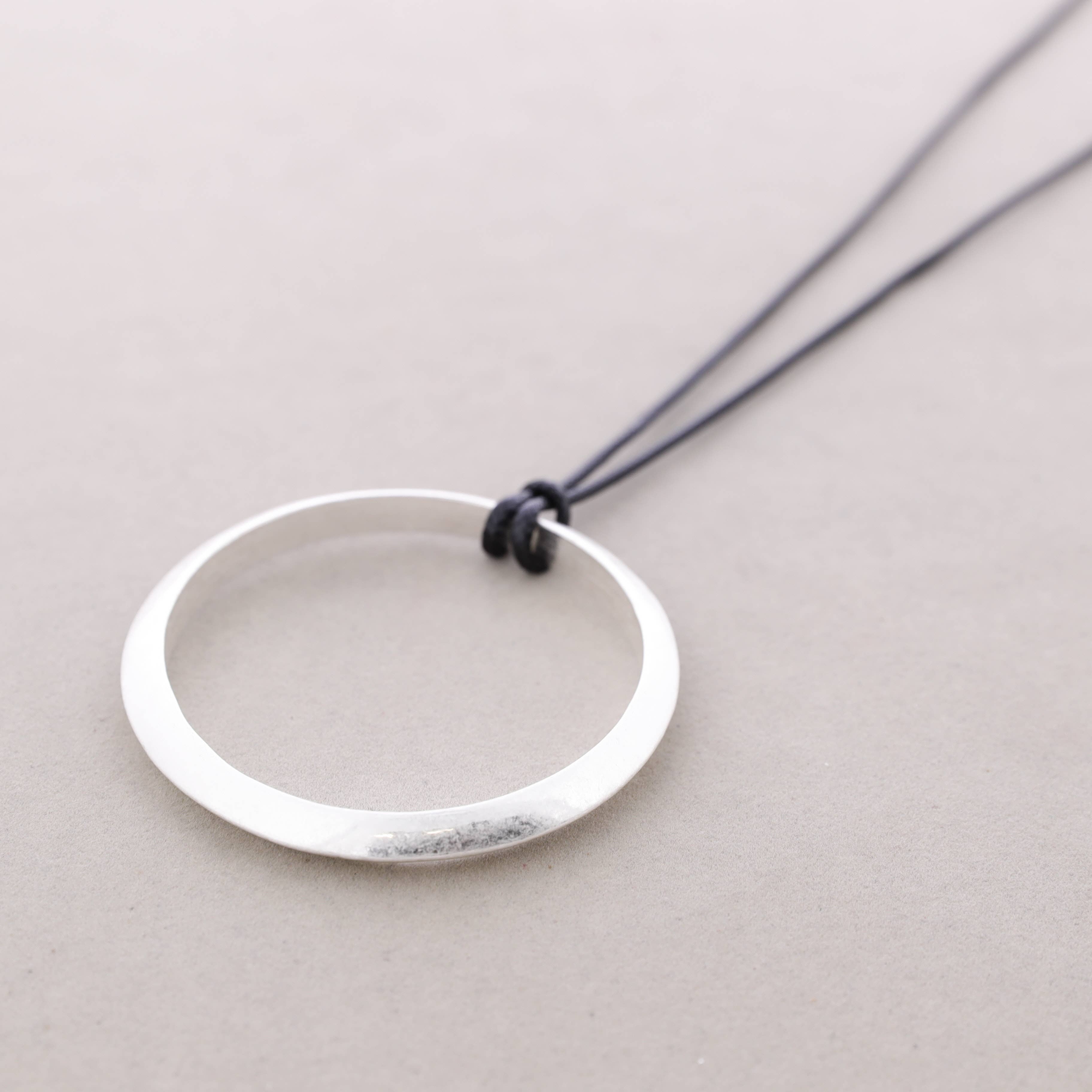 Sonata - Wholesale Snap Jewelry - Long Pendant Ring Metal Necklace8