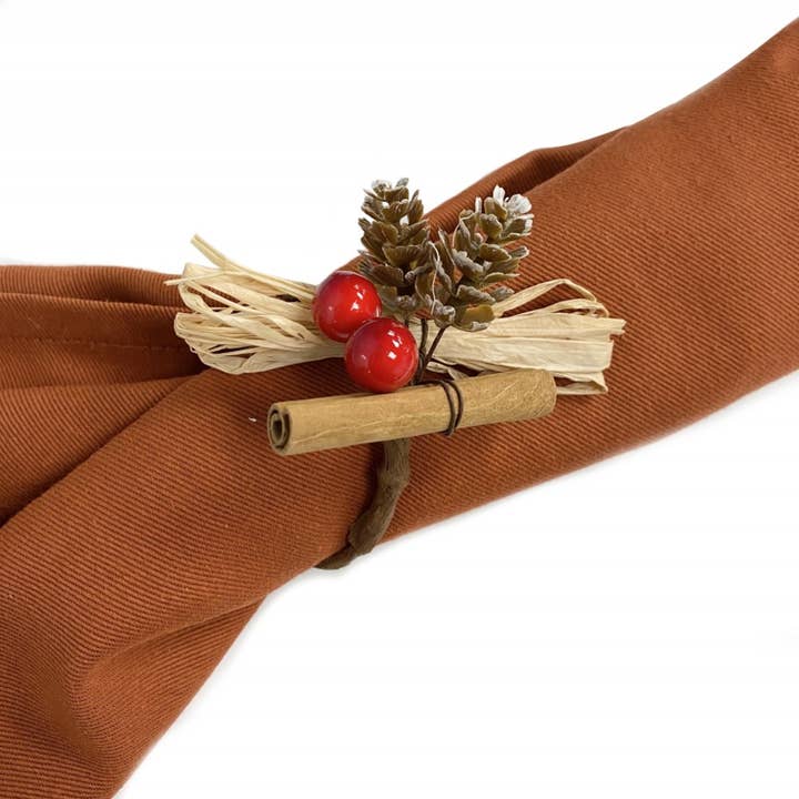 Angel Isabella - Wholesale Napkin ring - Pack of 6-Christmas Cinnamon Berry Napkin ring3