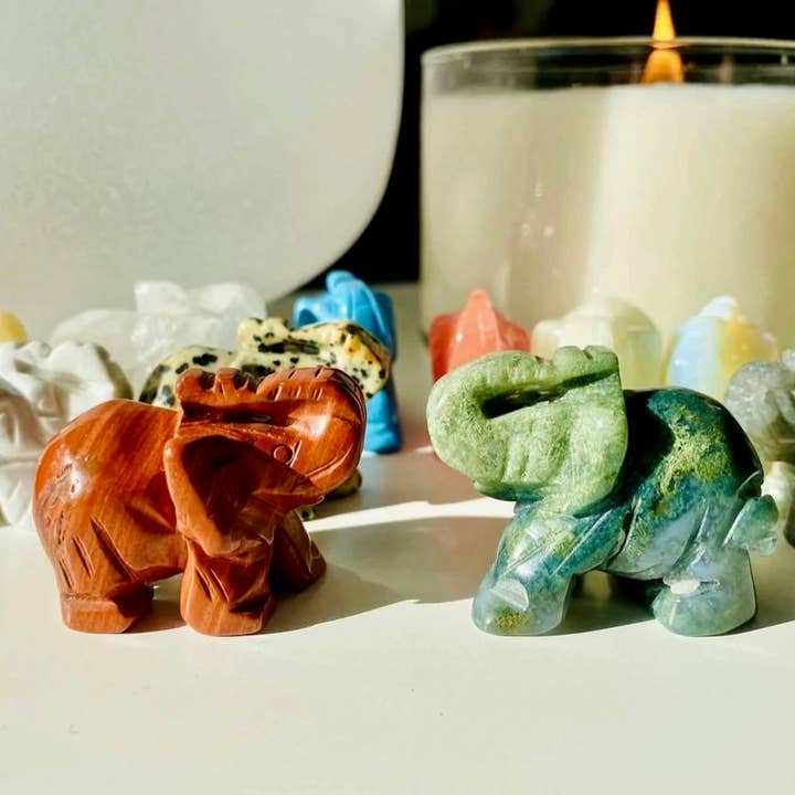 Essential Sage - Wholesale Spiritual Stone/Crystal - Bulk Elephant Carved Crystals!