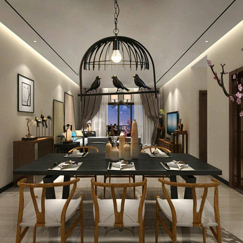 Ledsone – wholesale Chandelier/hanging light – Industrial Bird Cage Ceiling Chandelier Loft Pendant Light ~31516