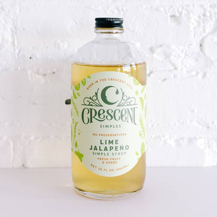 Crescent Simples - Wholesale Cocktail Mix/Syrup - Bar Size Lime Jalapeno Simple Syrup
