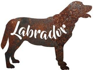 Recherche Furnishings, Inc. - Wholesale Sign - RUSTIC METAL "LABRADOR" DOG  SIGN0