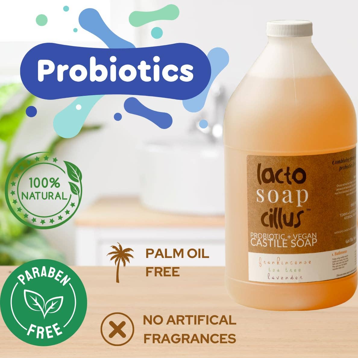 Elemental Wellness | Soap & Toxin-Free Living – wholesale Body wash/shower gel – Frankincense Castile Soap | Bulk Natural Soap (64 oz)5