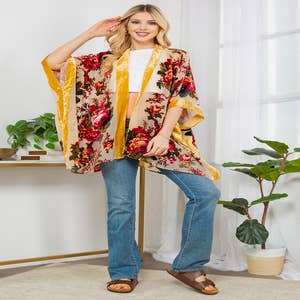 Purchase Wholesale velvet burnout kimono. Free Returns & Net 60