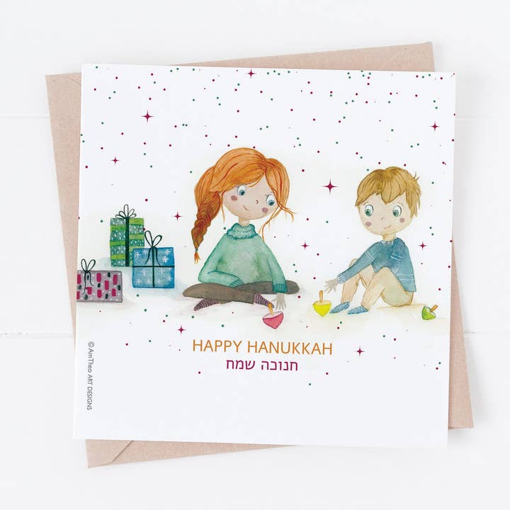 Feliz cartão de Hanukkah, feliz Hanukkah, lindo cartão de Hanukkah. por atacado de AmTheo Art Designs