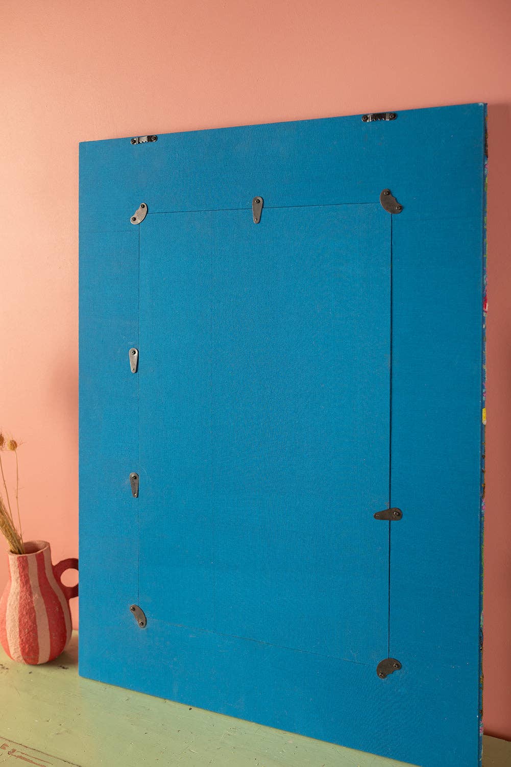 Ian Snow Ltd - Wholesale Wall Mirror - Blue Embroidered Cotton Wall Mirror5