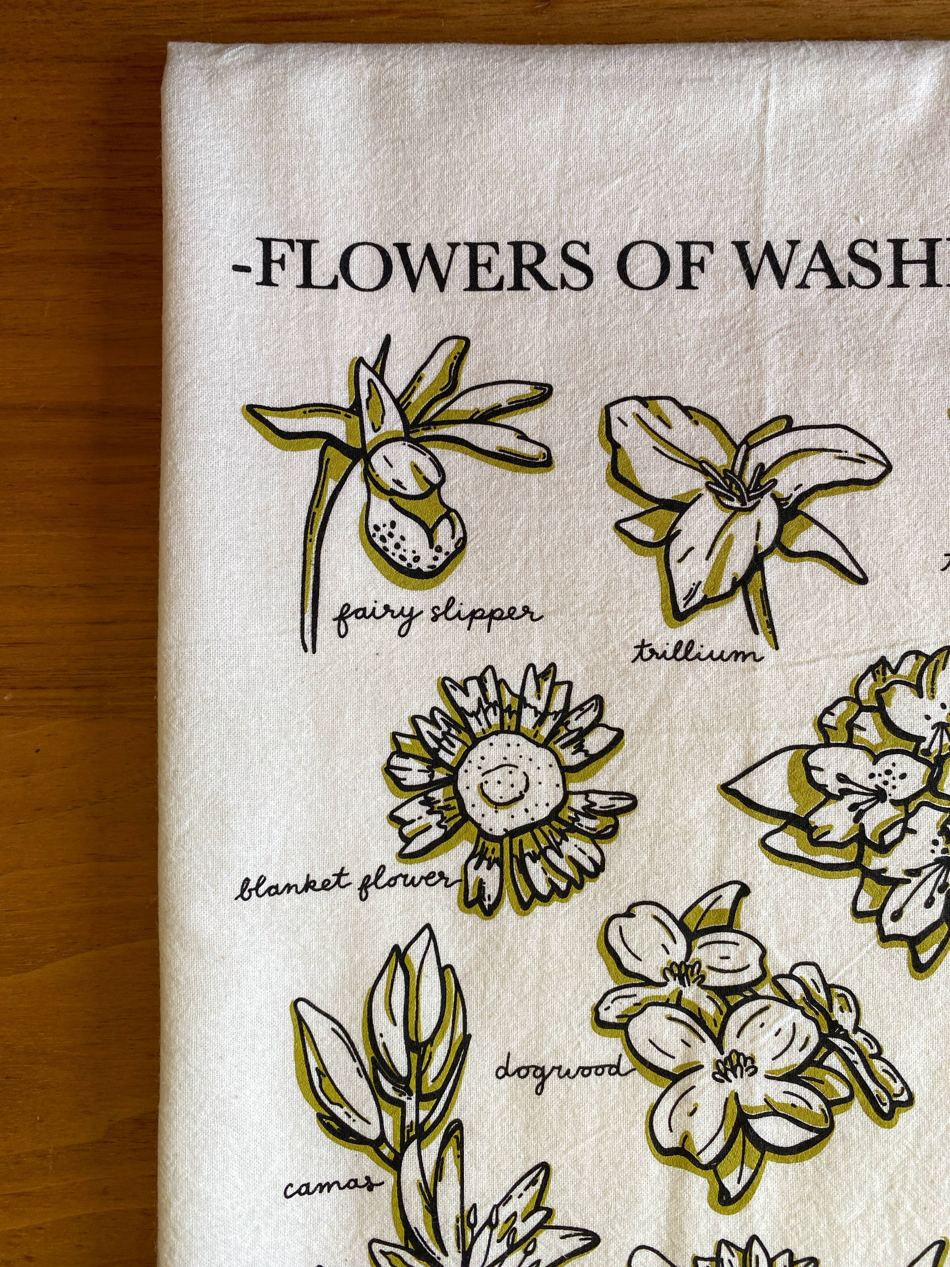 Fern In The Forest - Wholesale Tea Towel - Washington Wildflower Tea Towel | Screenprinted3