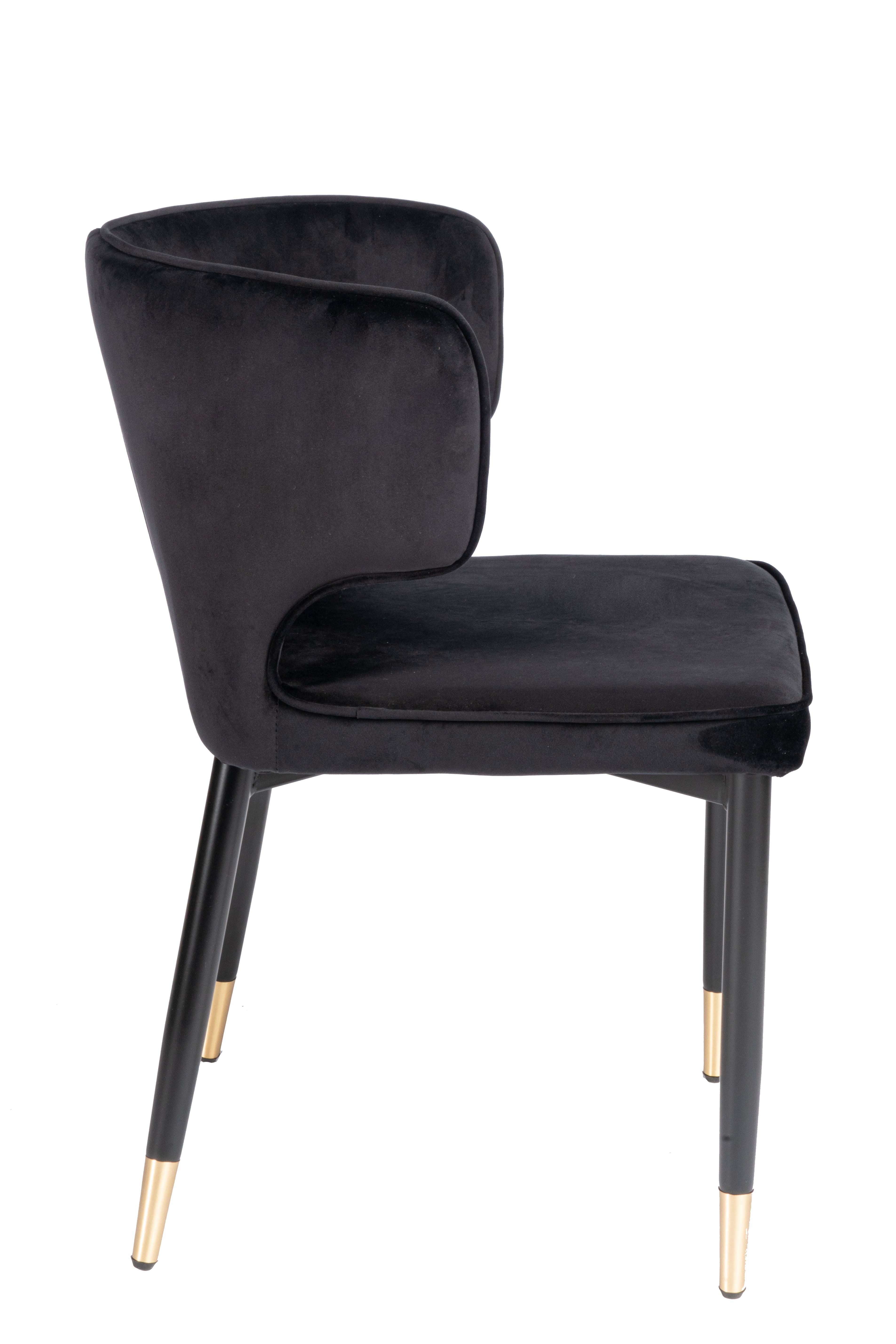 Statements by J - Wholesale Chair - Kayla Curved Upholstered Velvet  Dining Chair9