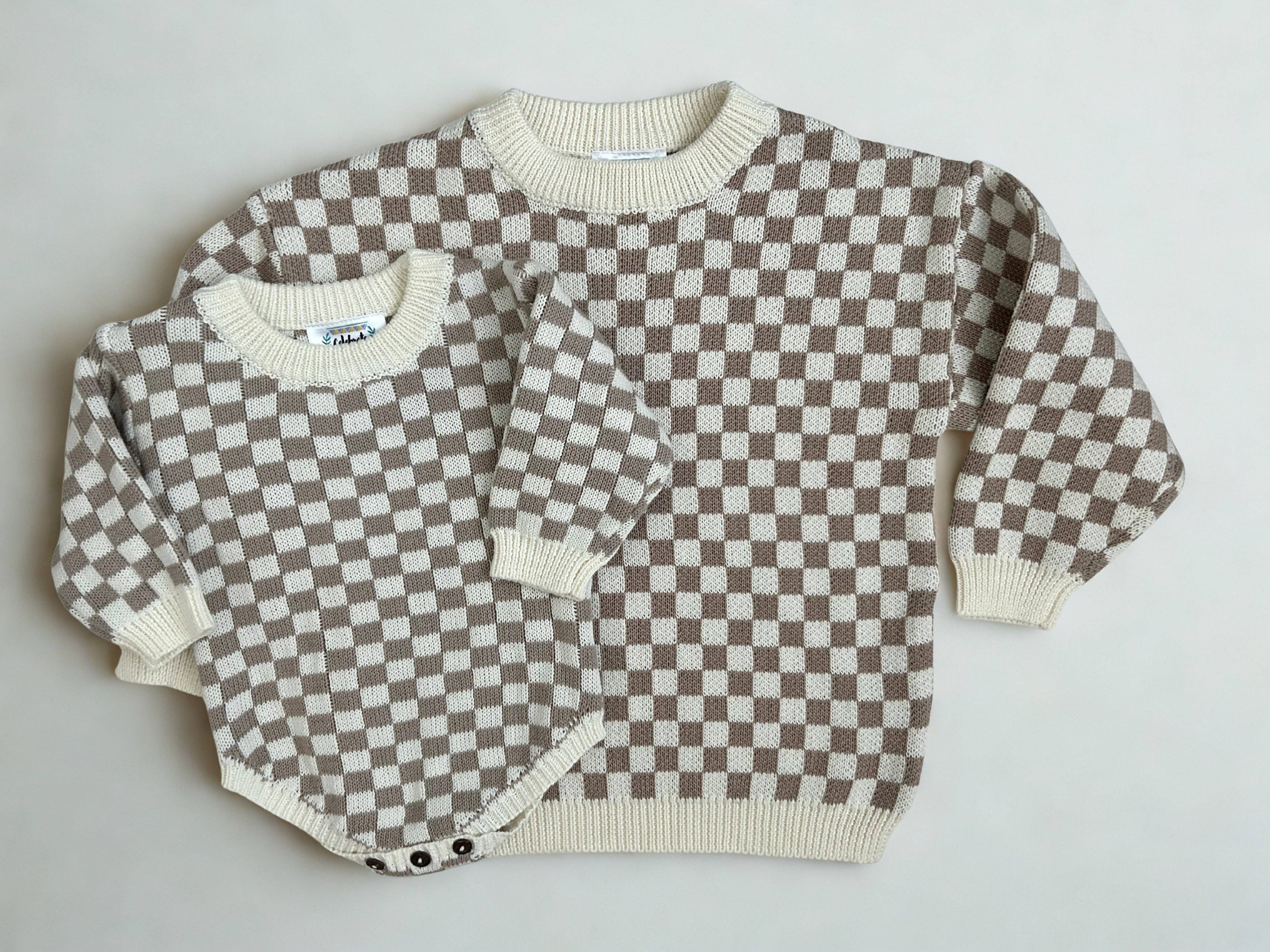 Celebrate Your Tribe - Wholesale Knit Sweater - Kids - Checker Knit Sweater6