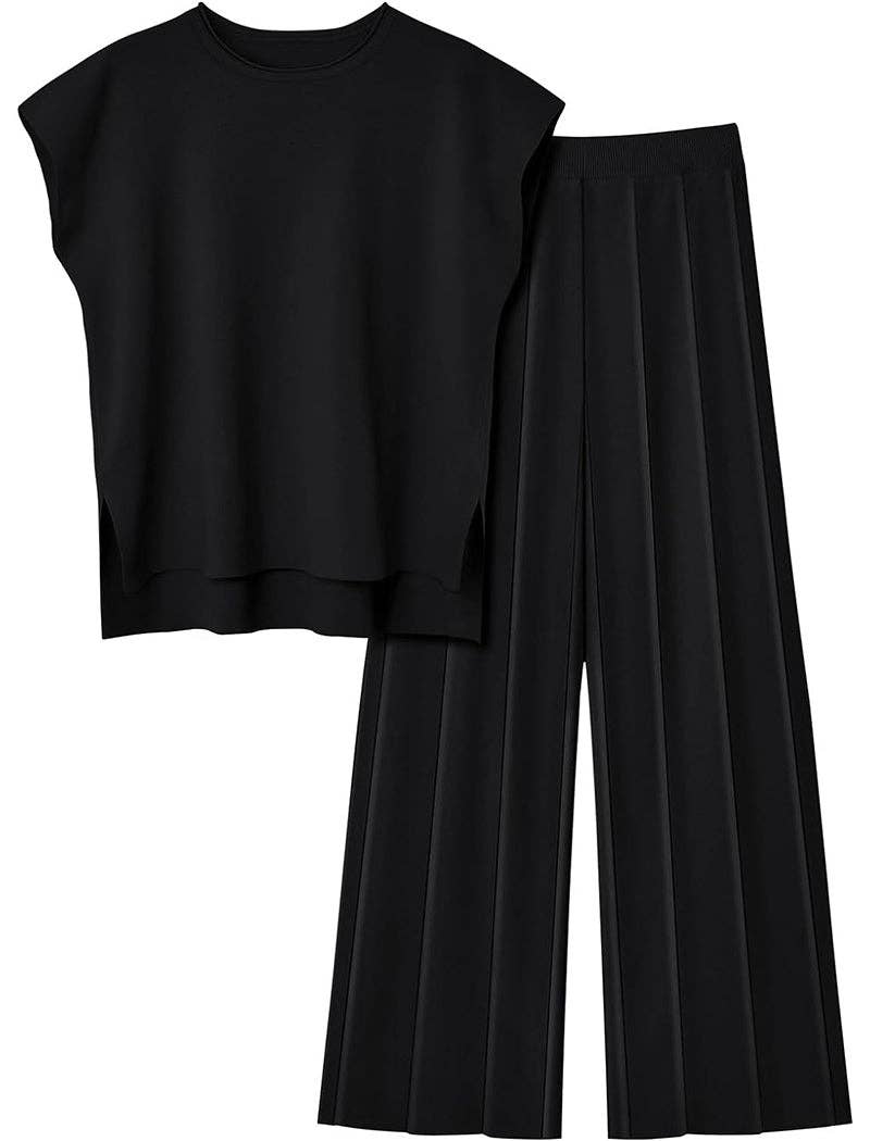safistyle - Wholesale Lounge Set - Women's - Sleeveless Top and Wide-Leg Pants Set18