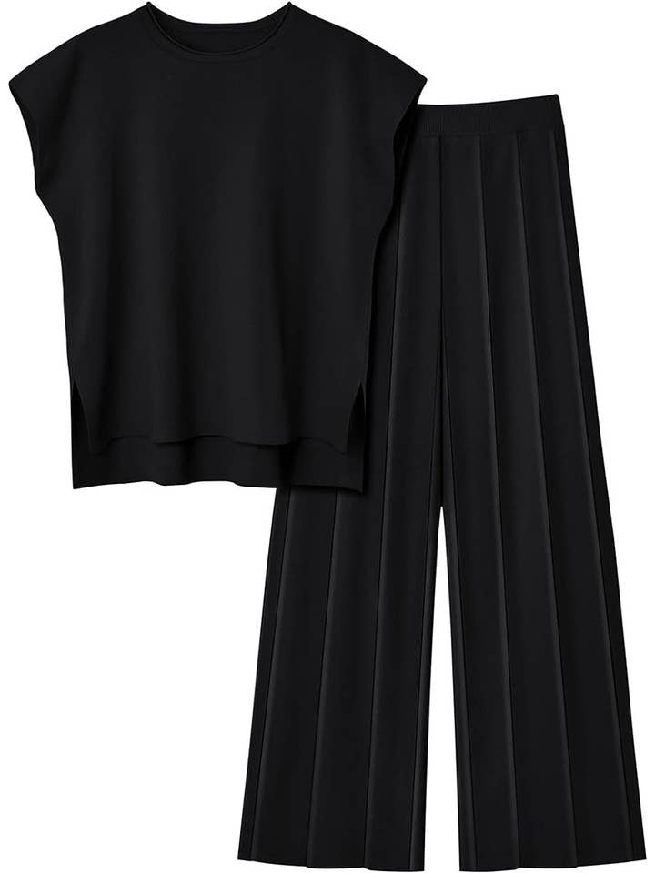 safistyle - Wholesale Lounge Set - Women's - Sleeveless Top and Wide-Leg Pants Set18