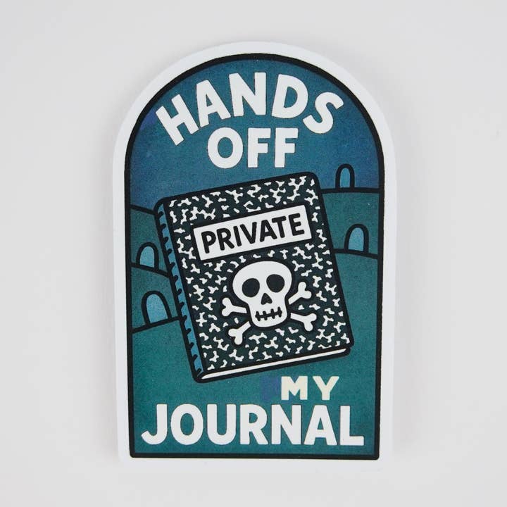 Aufkleber: Finger weg von meinem Tagebuch für den Großhandel von Lindsay Braman Studios