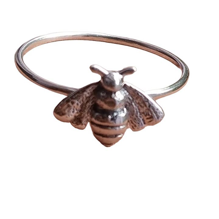 Bague géante en argent sterling 925 à motif d'abeille pour la vente par SILVER CAVE