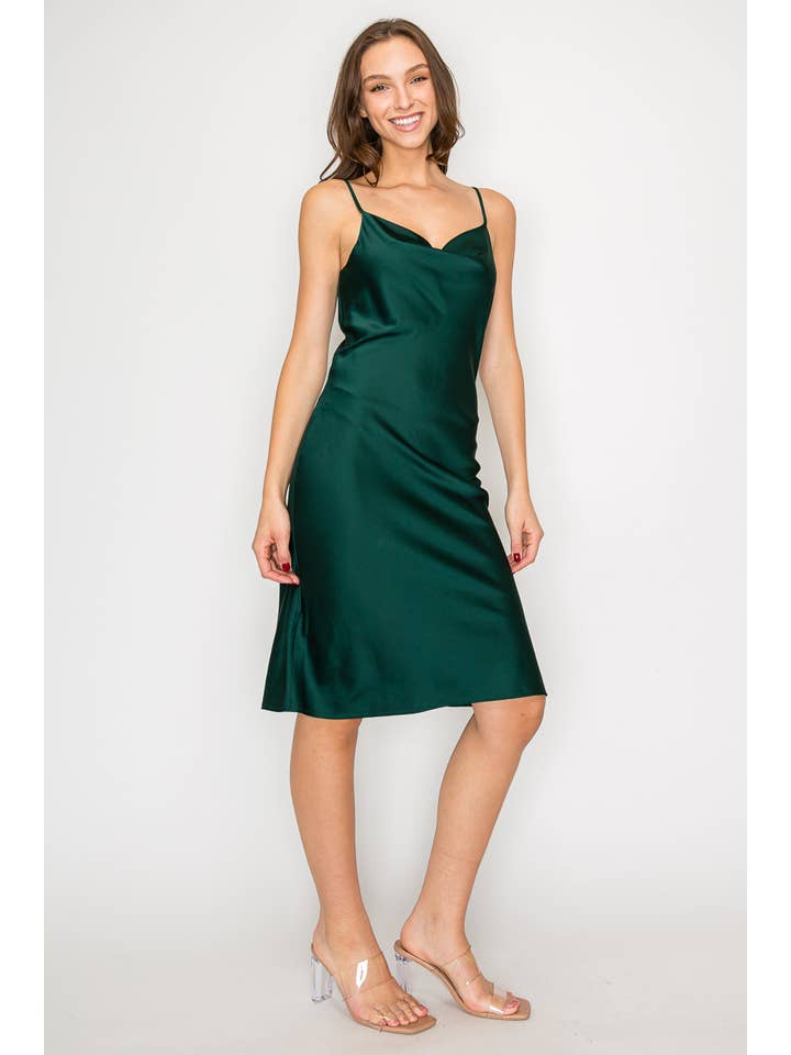 DNA Couture - Vente Robe – femme - Robe à col bénitier en satin9