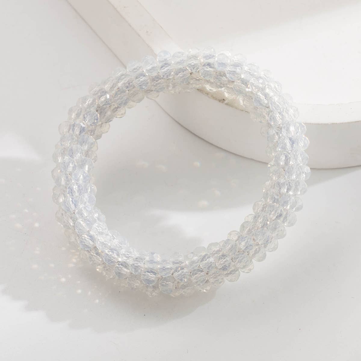 ACCITY - Wholesale Hair Tie - Dopamine Crystal Beaded Hair Tie Bracelet_CWAJE059066