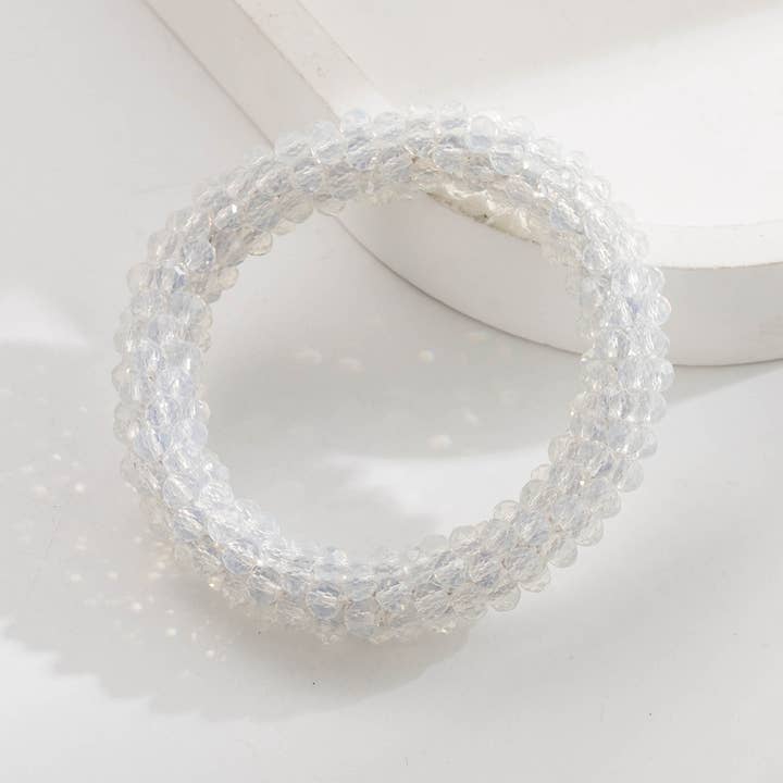 ACCITY - Wholesale Hair Tie - Dopamine Crystal Beaded Hair Tie Bracelet_CWAJE059066