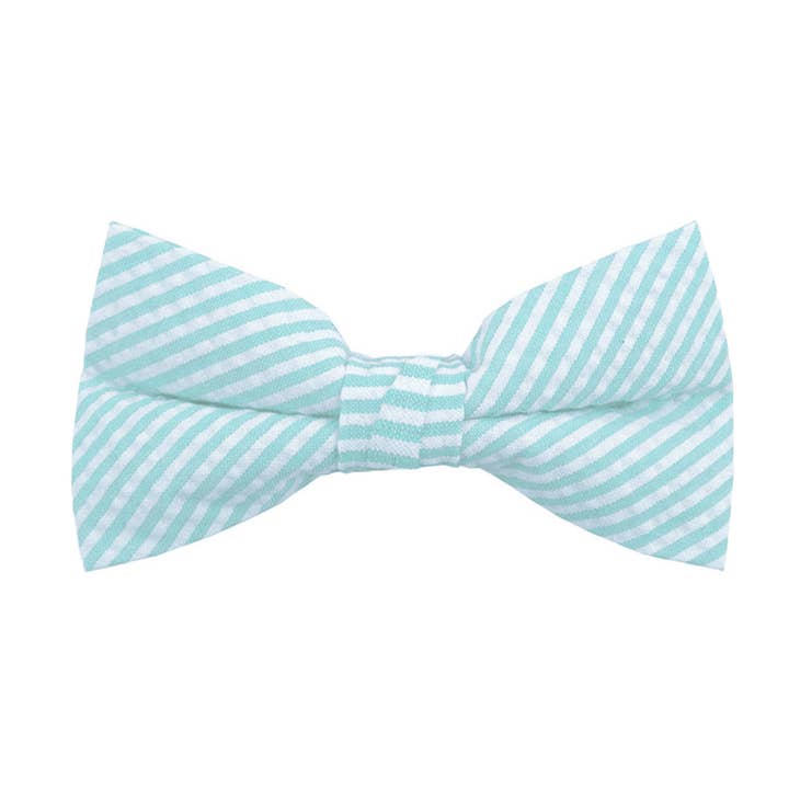 Jacob Alexander - Wholesale Bow Tie - Men’s - Men's Seersucker Striped Bow Tie42