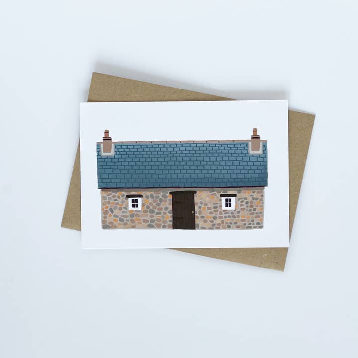 Lomond Paper Co – wholesale Everyday greeting card – Scottish Bothy - Colour Blank Card3