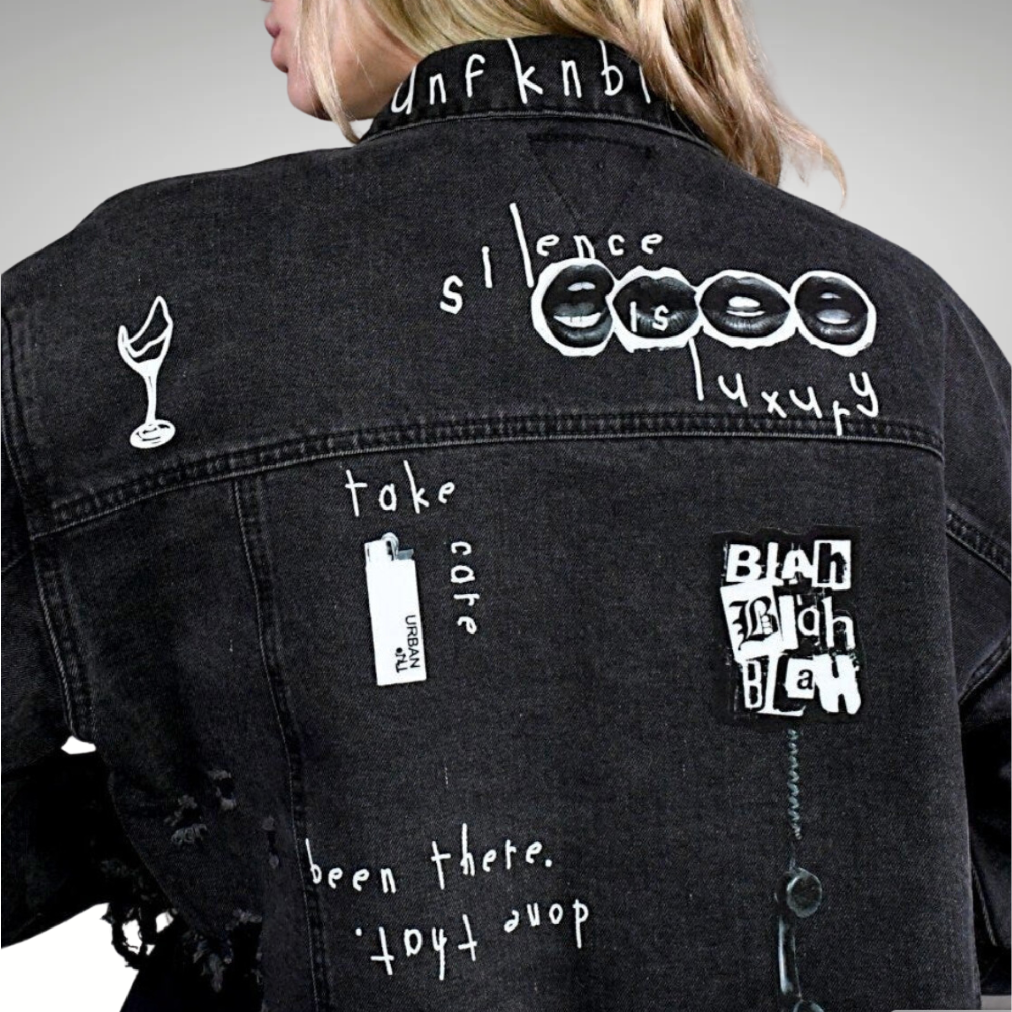 Adel Kasza Co - Wholesale Denim Jacket - Women's - UNFKNBLVBL Crop Denim Jacket2