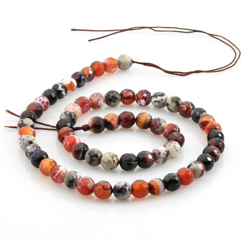 UniArt – Großhandel Perlen – Facettierte Glut-Achat-Perlen1