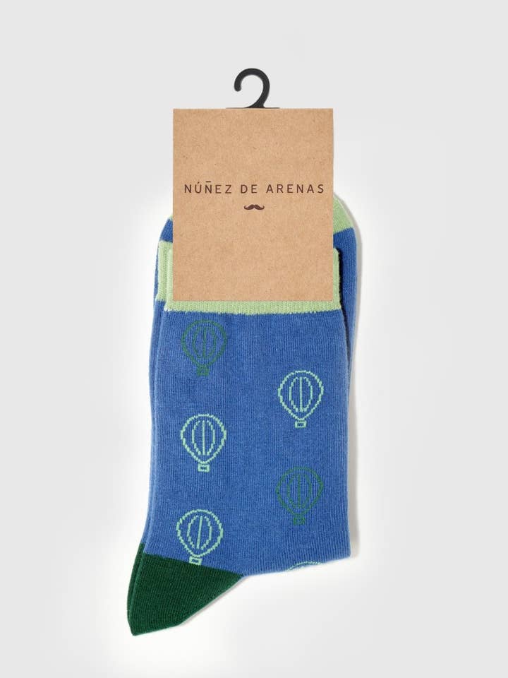 Blue cotton socks model Globo for wholesale by Núñez de Arenas