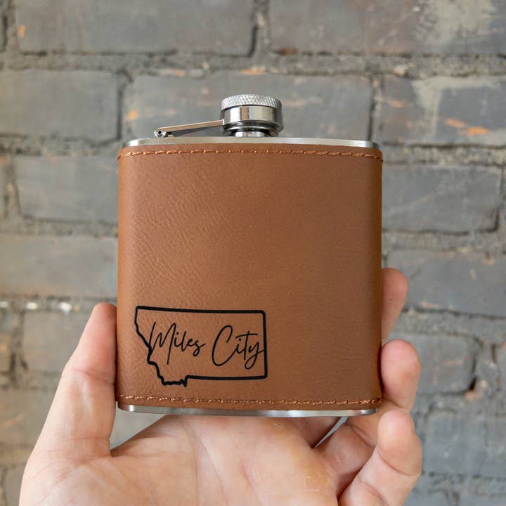 Girl Ran Away With the Spoon - Wholesale Flask - Custom City/State/Logo Engraved Flask1