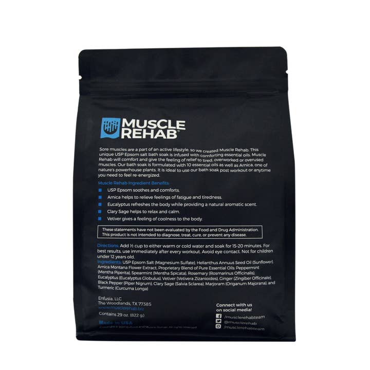 Muscle Rehab - Wholesale Bath Soak/Milk - Magnesium Arnica Bath Soak for Pain Relief Athletic Recovery1