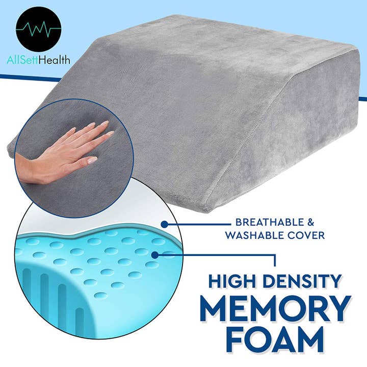 AllSett Health - Wholesale Bedding Pillow - Leg Elevation Wedge Pillow, High-Density Memory Foam