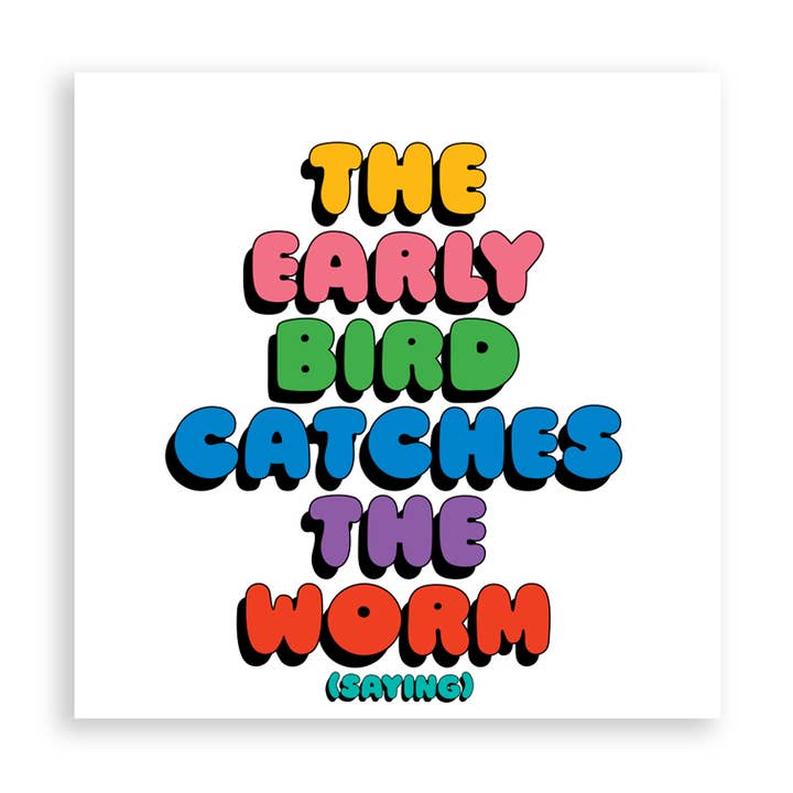 Magnets - MDX38 - Early Bird Catches The Worm (Saying) for wholesale by Quotable