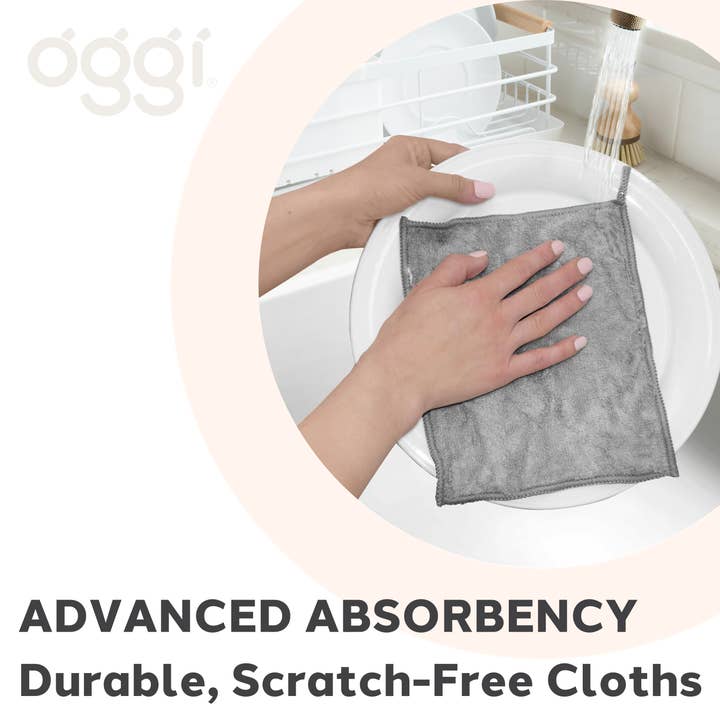 Grigio Strofinacci - Set di 6 in Fibra di Bambù - Grigio in vendita all'ingrosso su Faire3