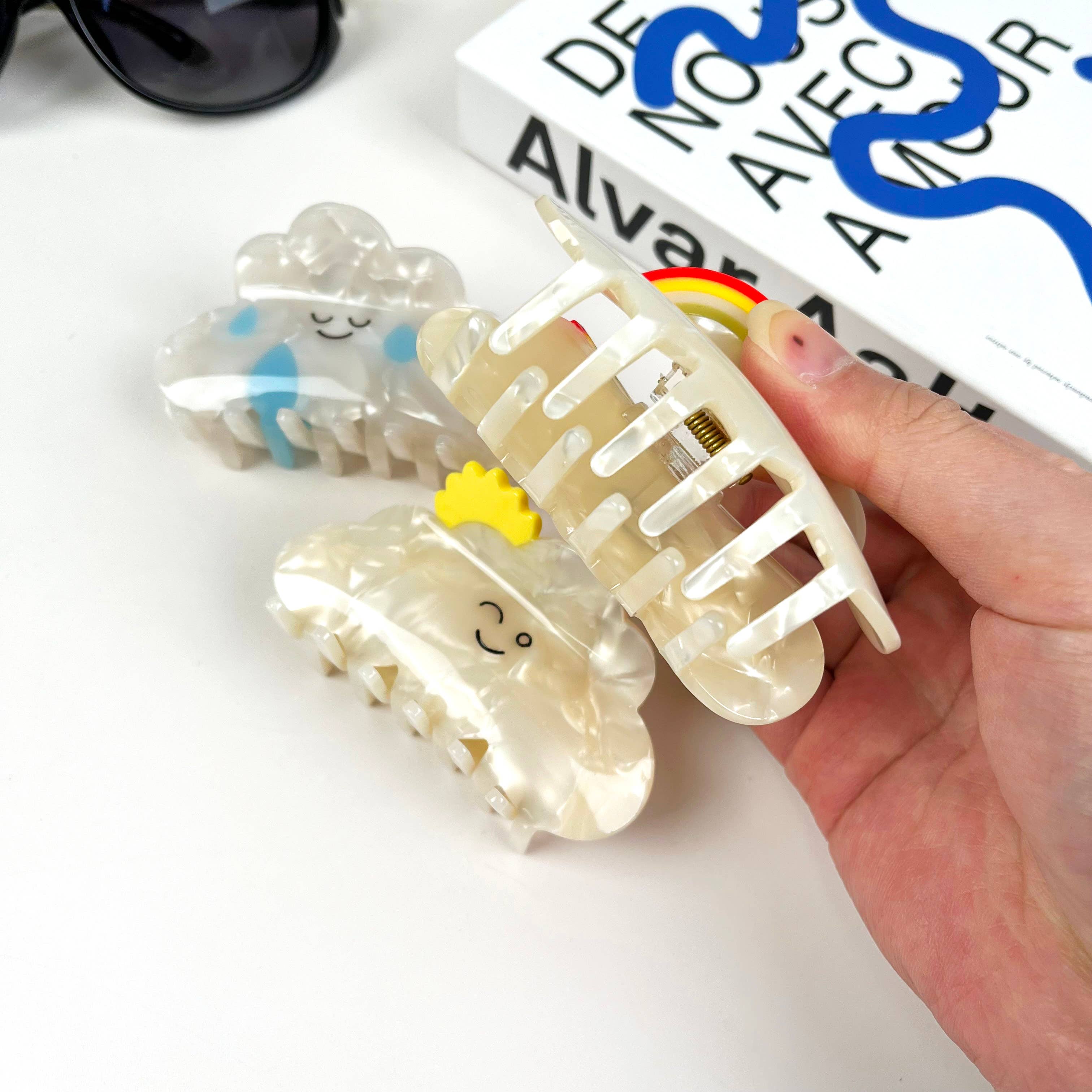 TheDivaSoap - Wholesale Hair Clip - Women's - Acetate Cute Cartoon Cloud Hair Clip Cartoon Claw Clips2