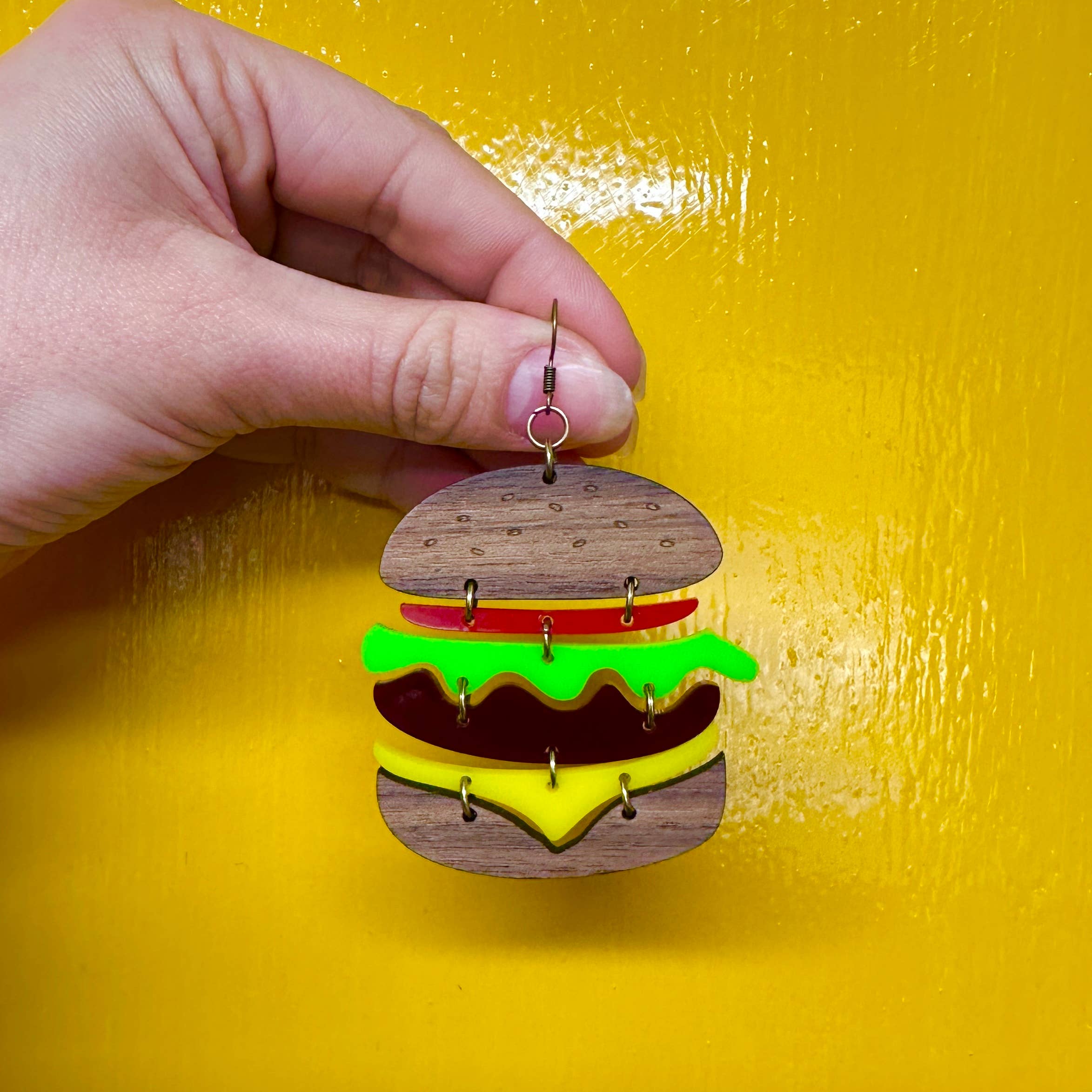 Silly Loaf – Engroshandel Hængeøreringe og creoløreringe – Burger Statement Øreringe