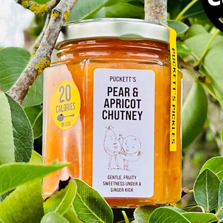 Birnen-Aprikosen-Chutney – Sanfte, fruchtige Süße mit Ingwer-Kick für den Großhandel von Puckett's Pickles Ltd