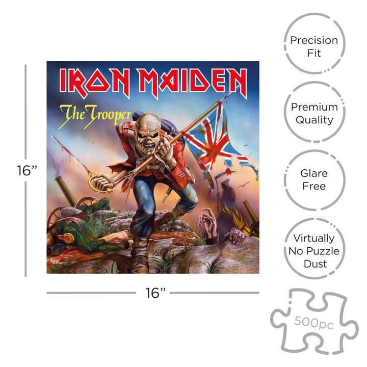 AQUARIUS, GAMAGO, ICUP, & ROCK SAWS by NMR Brands - Wholesale Puzzle - Adult - Iron Maiden The Trooper (500 Piece Jigsaw Puzzle)
