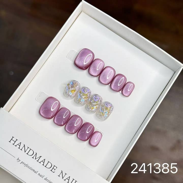 hand made Press on Nails 241385 for wholesale by foamboxnail