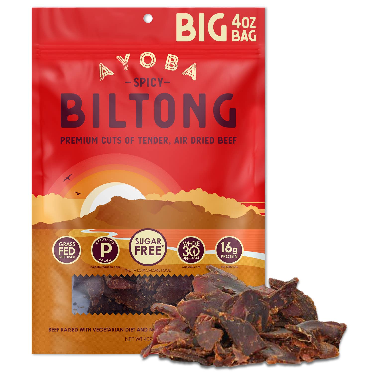 Ayoba - Vendita all'ingrosso Carni essiccate - Biltong speziato di manzo alimentato a erba 57 g7