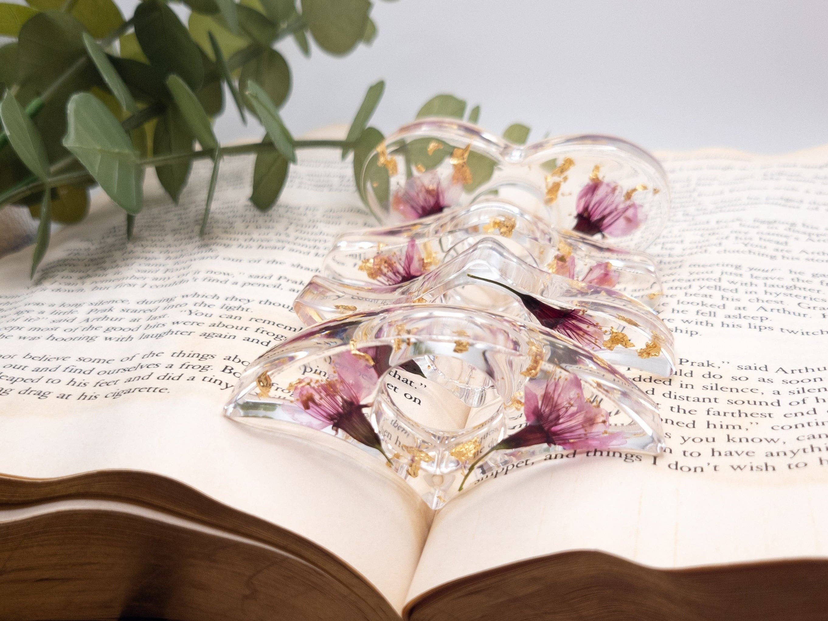 Botanically Bookish - Wholesale Bookmark - Floral Book Page Holder, Flower Thumb Page Spreader