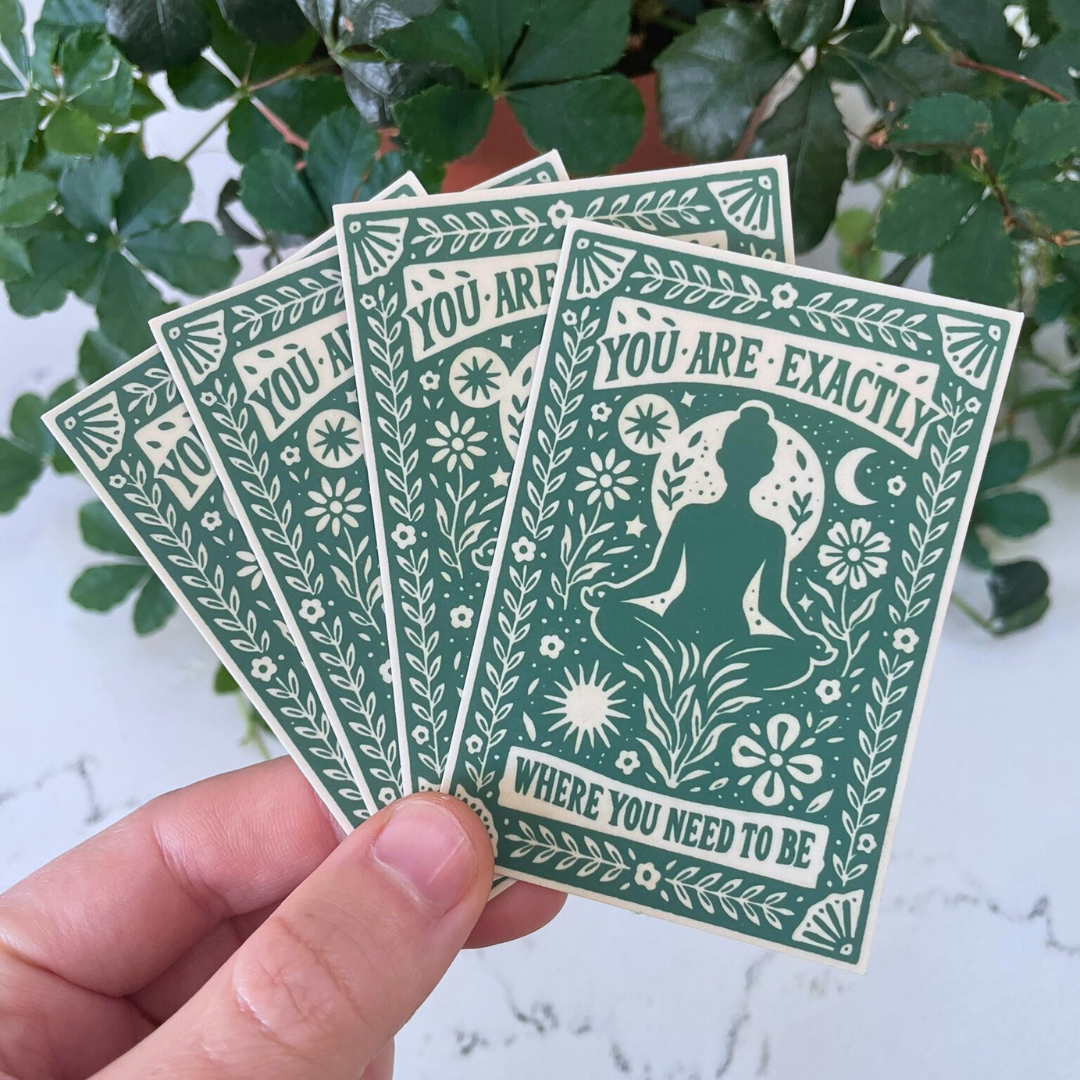 Mindful over Mind Full - Wholesale Sticker - Yoga Sticker | You Are Exactly Where You Need To Be Sticker3