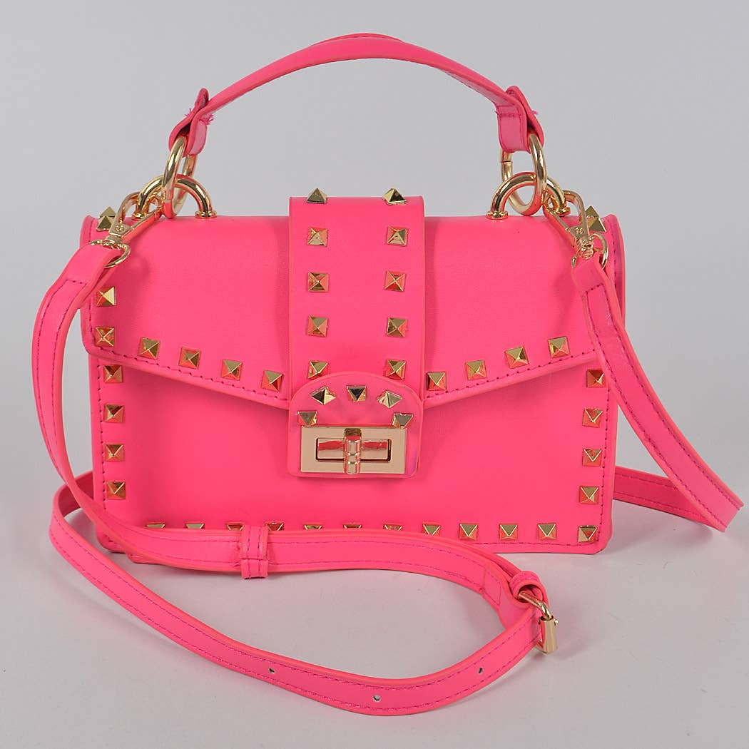 3AM BY H&D ACCESSORIES - Wholesale Top Handle Bag - Women's - Studded Top Handle Clutch1