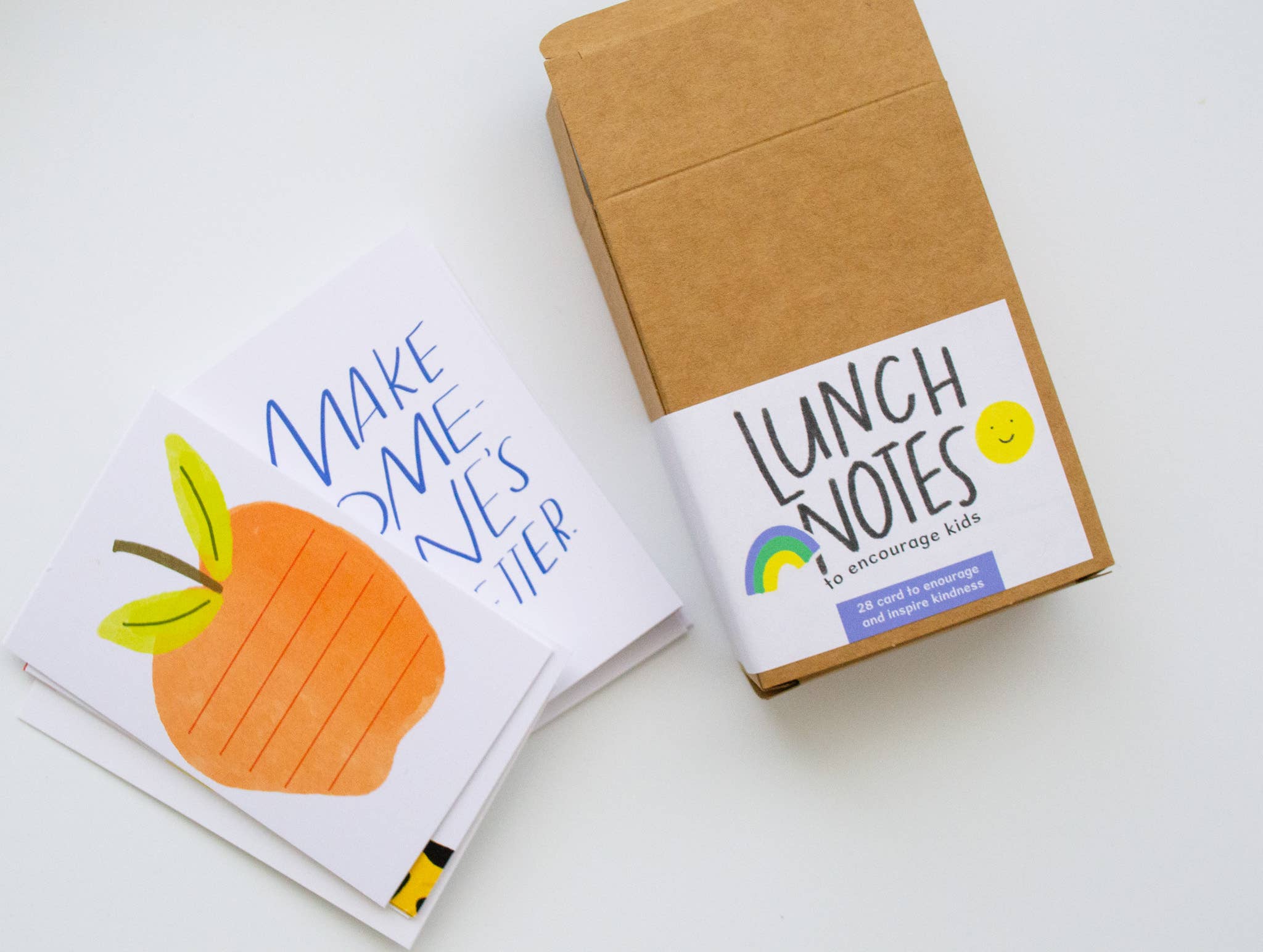 give with joy - Wholesale Stationery/Notecard Set - Lunch Notes to Encourage Kids, 28 Cards for Lunches1