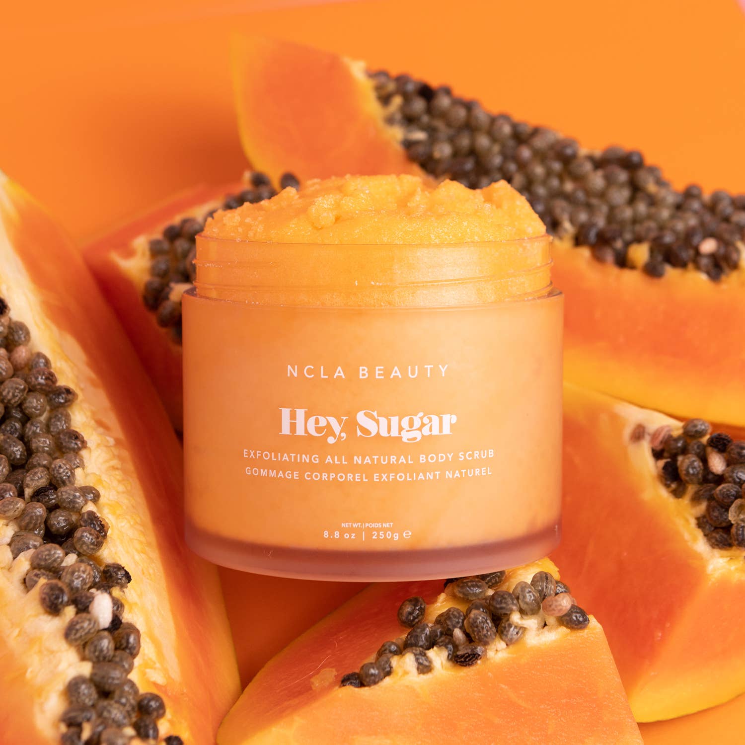 NCLA Beauty - Wholesale Body scrub/exfoliant - Hey, Sugar All Natural Body Scrub - Papaya Vanilla1