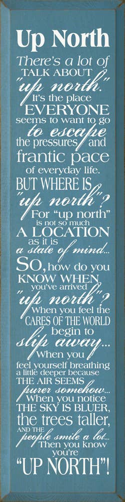 SAWDUST CITY - Wholesale Sign - Up North Rustic Vertical Wood Sign7