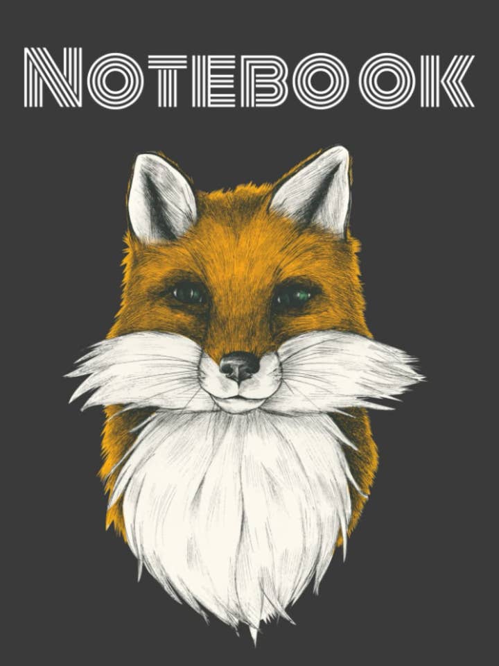Adorable Fox Notebook/Journal/Diary for wholesale by Moonlite Mama